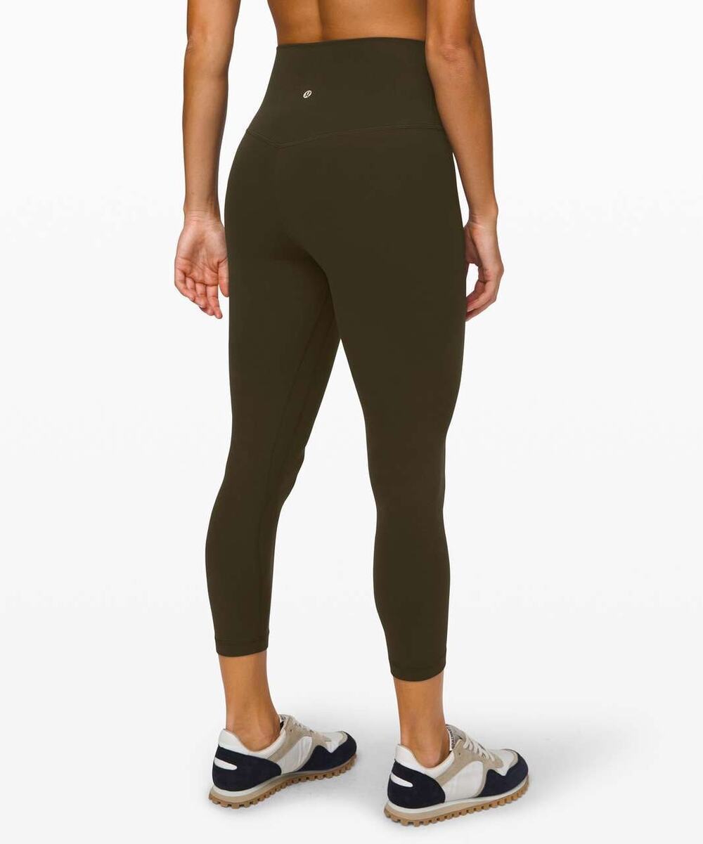 Lululemon | Dark Olive High Waist Align Pant II Cropped 26” Workout Activewear
